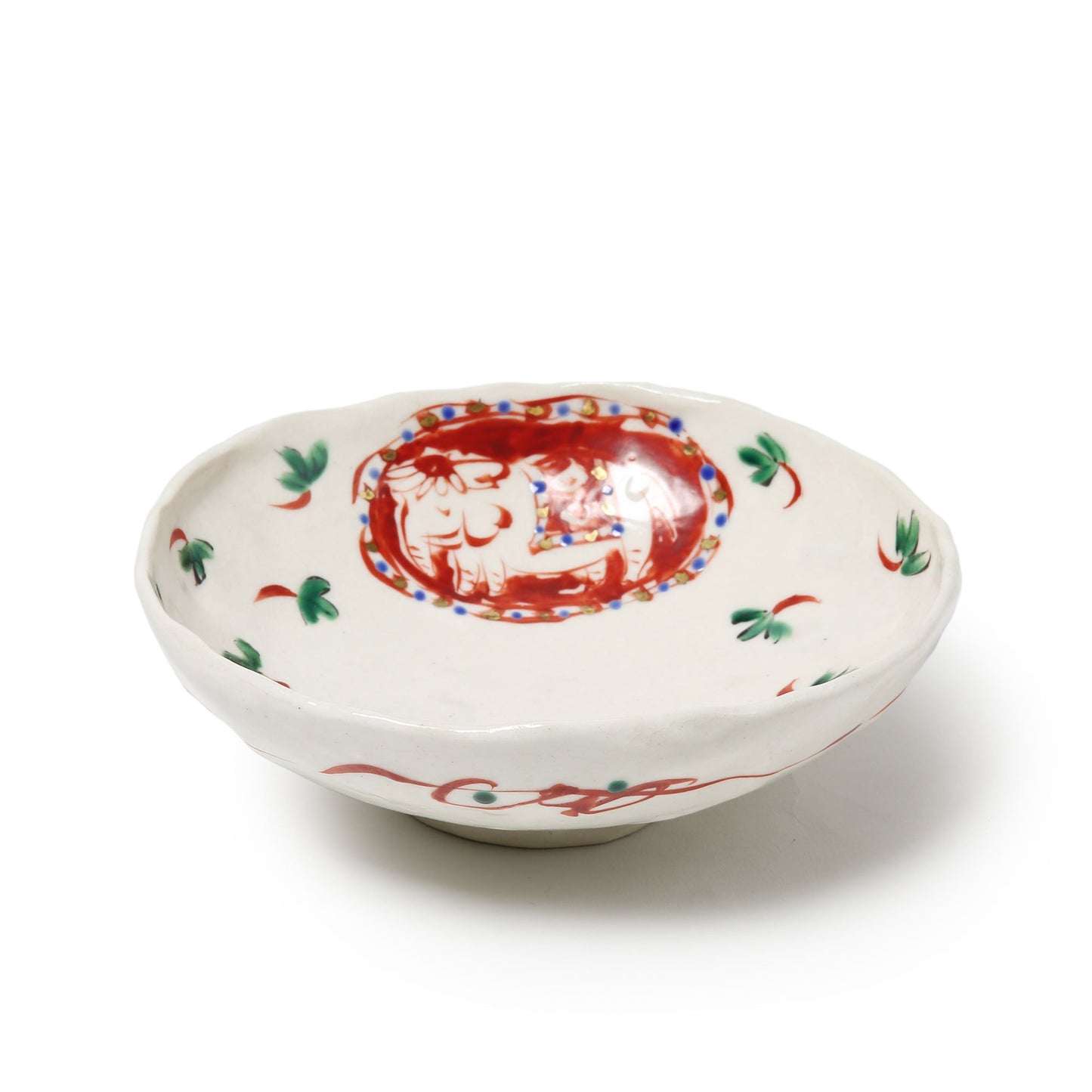 Hiroshi Hanzawa Elephant painted Bowl with Gold