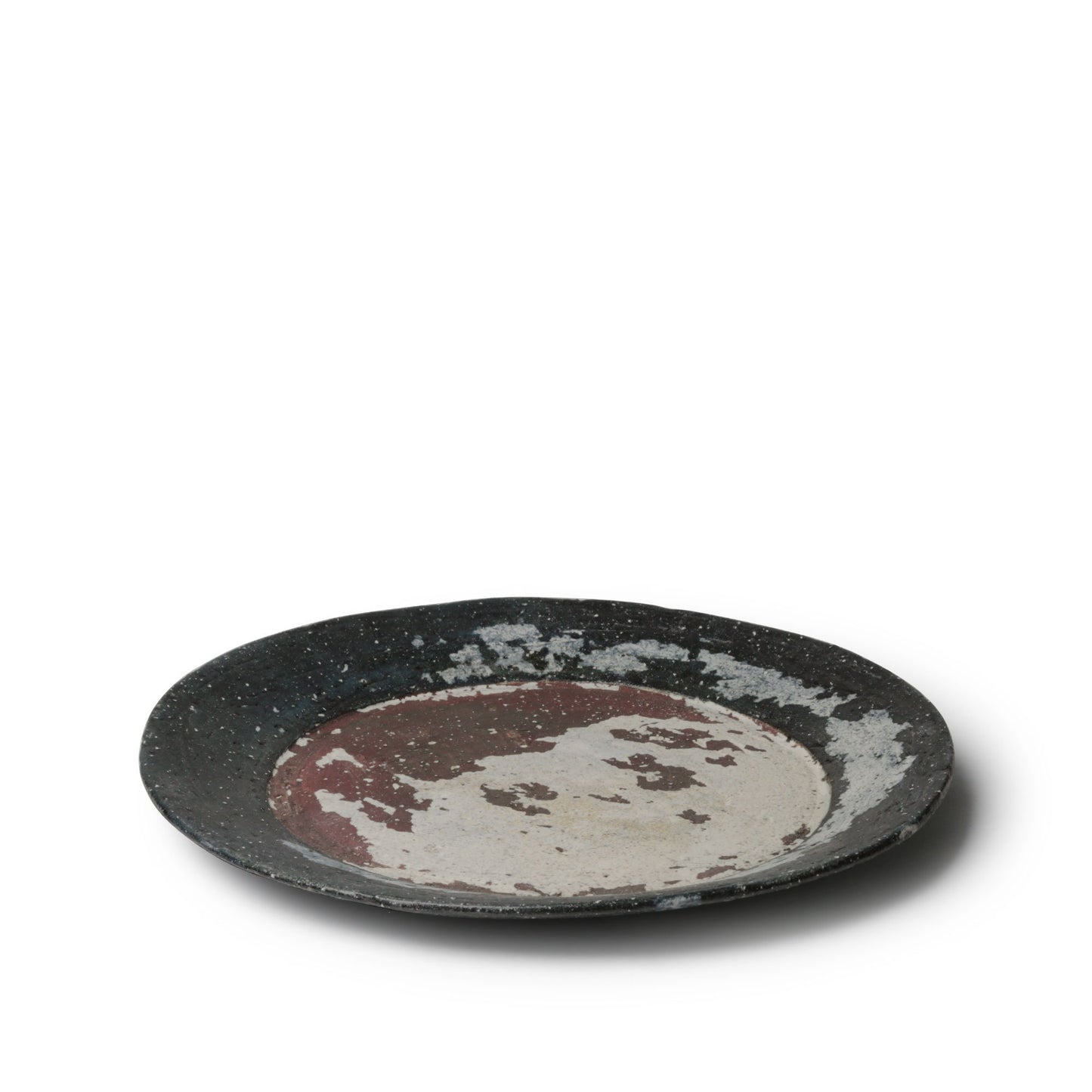 Nobuko Konno Round Plate Blue Red