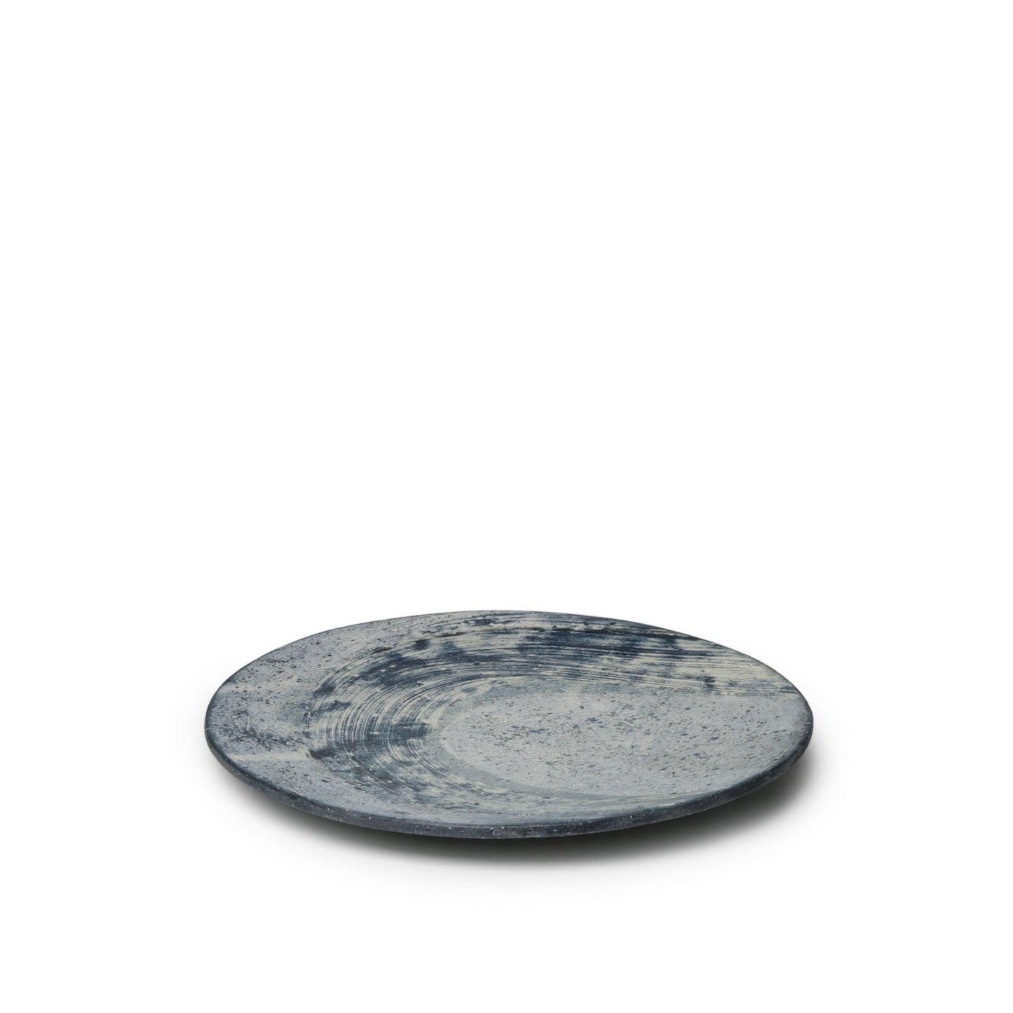 Nobuko Konno Round Plate Brushed Blue S
