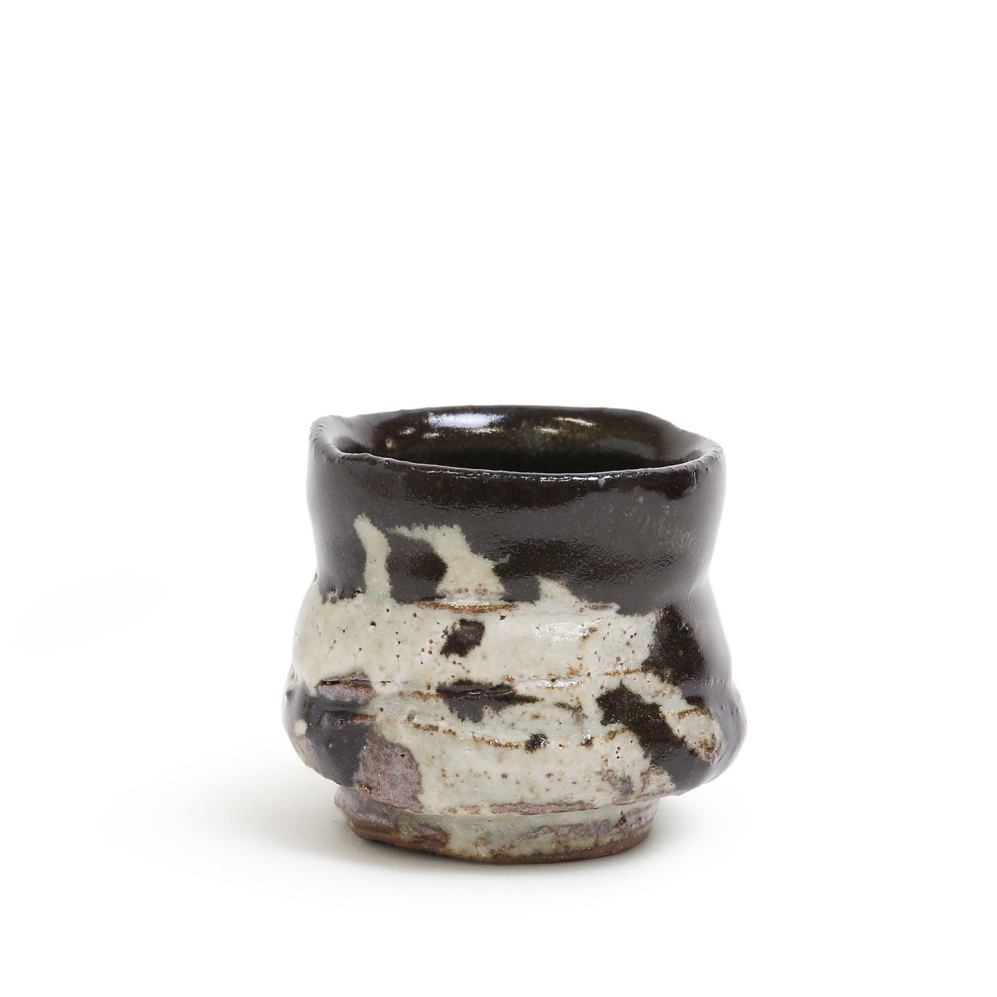 Junri Hamada Kuro Oribe Guinomi Sake Cup No.5