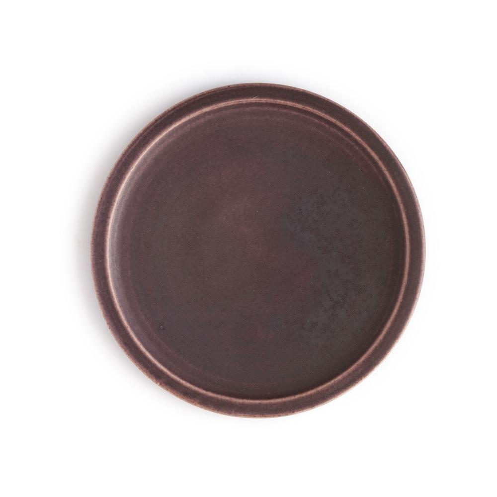 Shizuko Hasuo Round Plate Purple 18cm