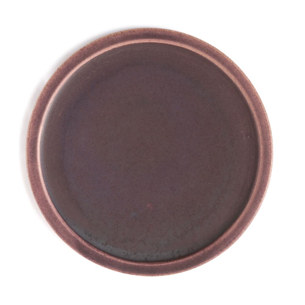 Shizuko Hasuo Round Plate Purple 22cm
