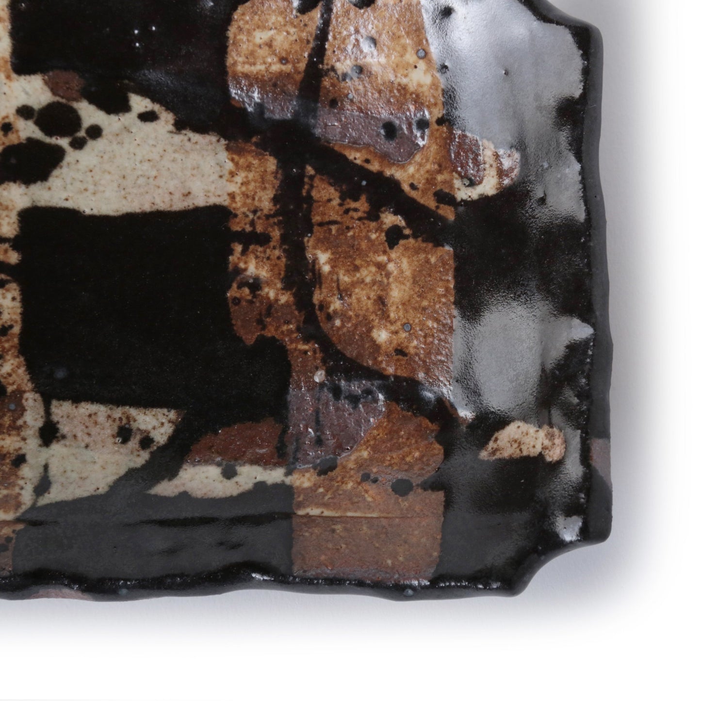 Junri Hamada Kuro Oribe Rectangle Plate