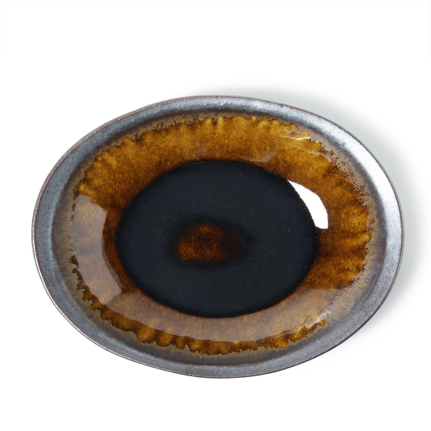 Kei Kawachi Oval Pasta Plate Amber