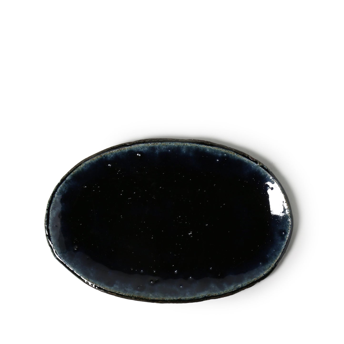 Kei Kawachi Small Oval Plate Blue