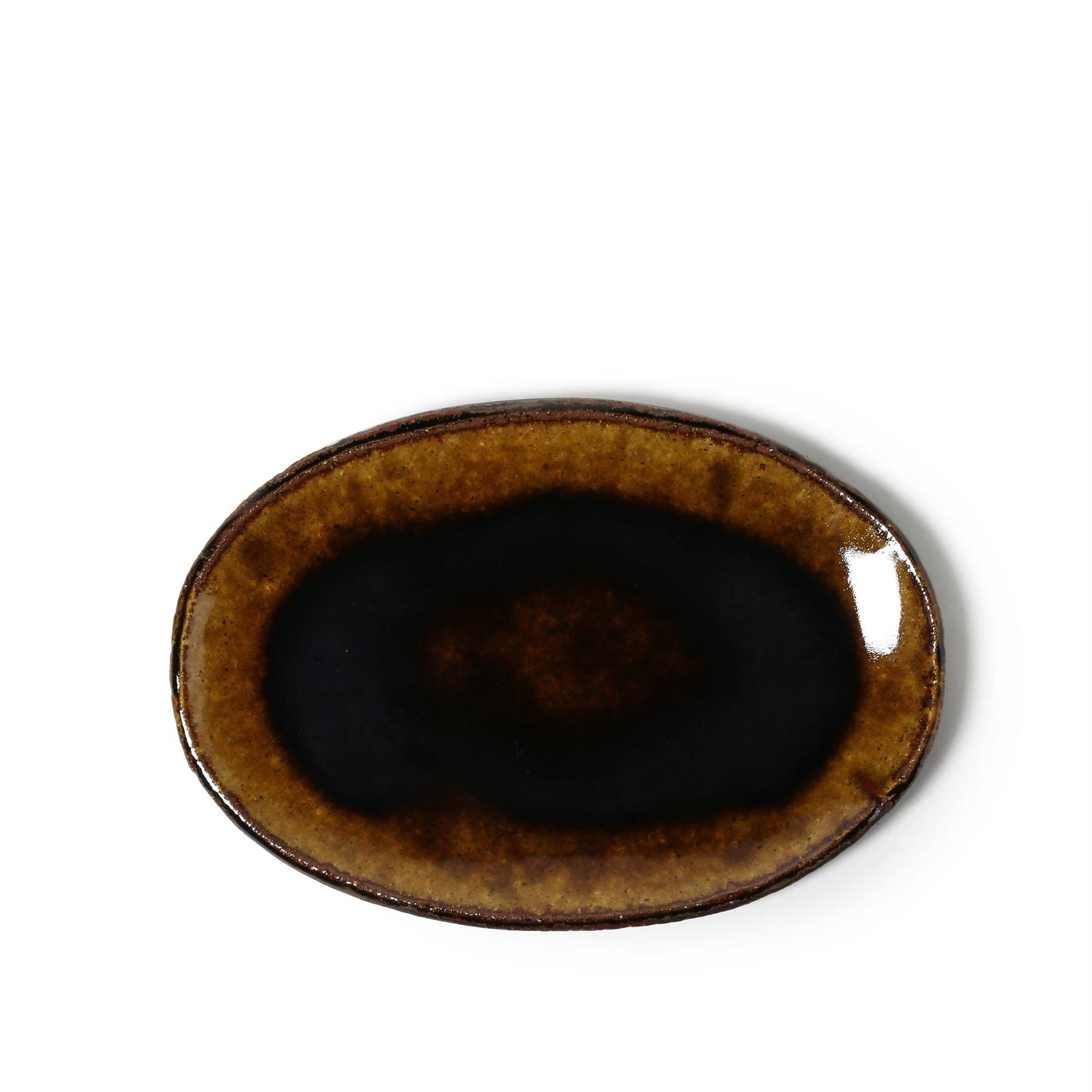 Kei Kawachi Small Oval Plate Amber