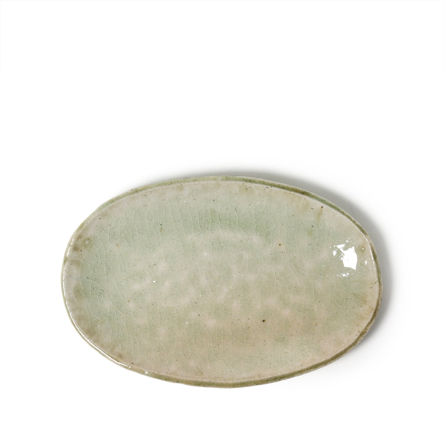 Kei Kawachi Small Oval Plate Ash Glaze