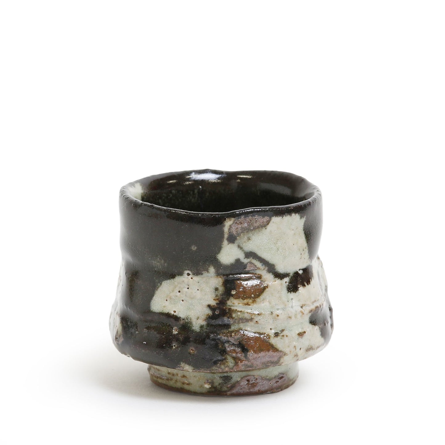 Junri Hamada Kuro Oribe Guinomi Sake Cup No.5