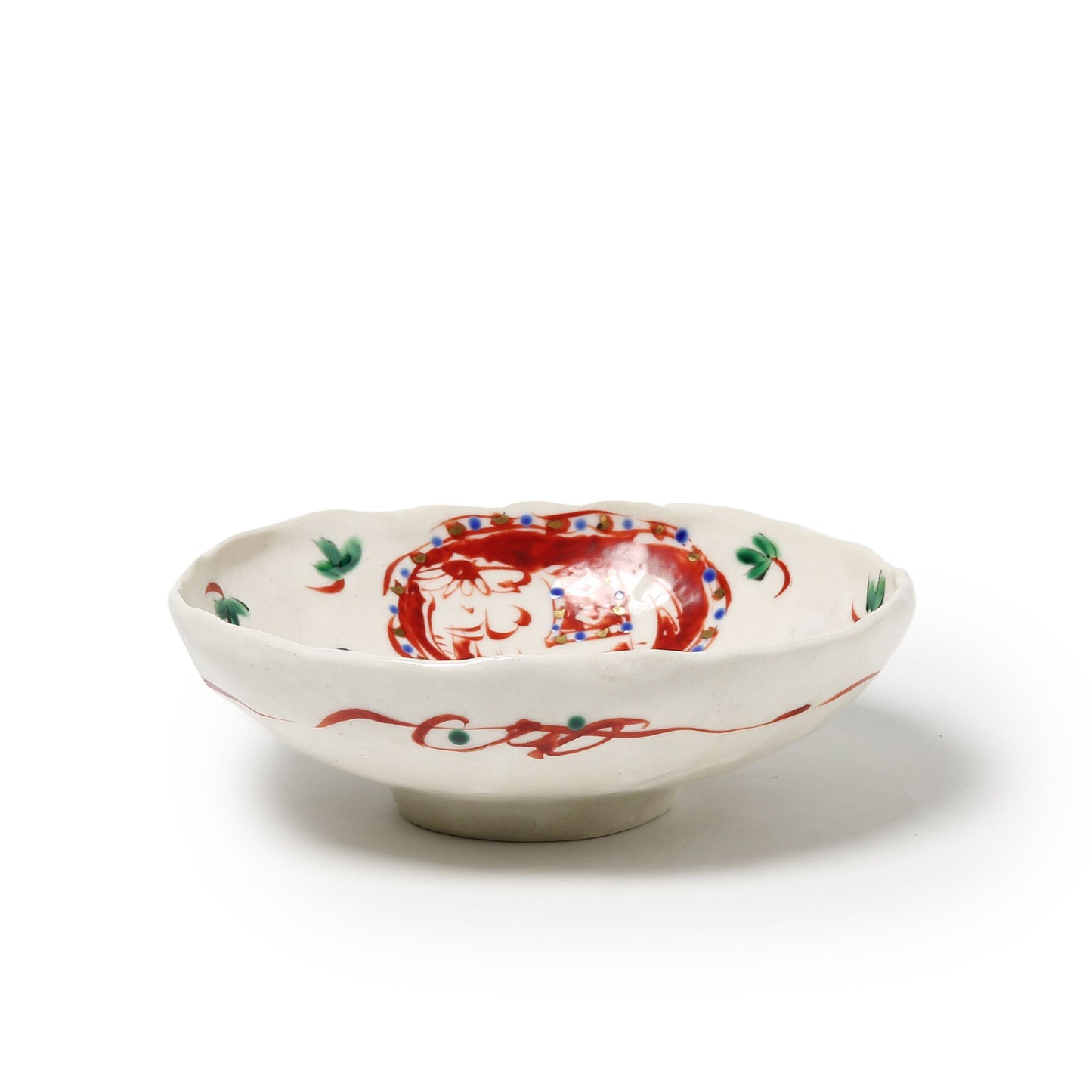 Hiroshi Hanzawa Elephant painted Bowl with Gold