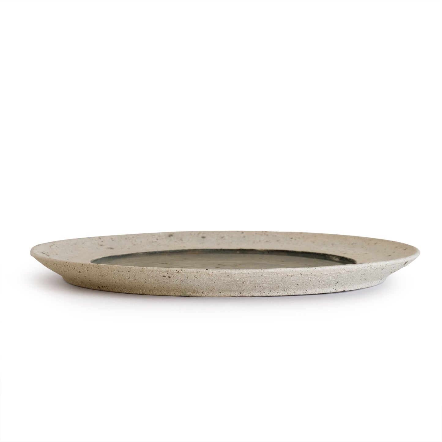 Yusuke Wakasa Large Rim Plate White Sand x Withered gold