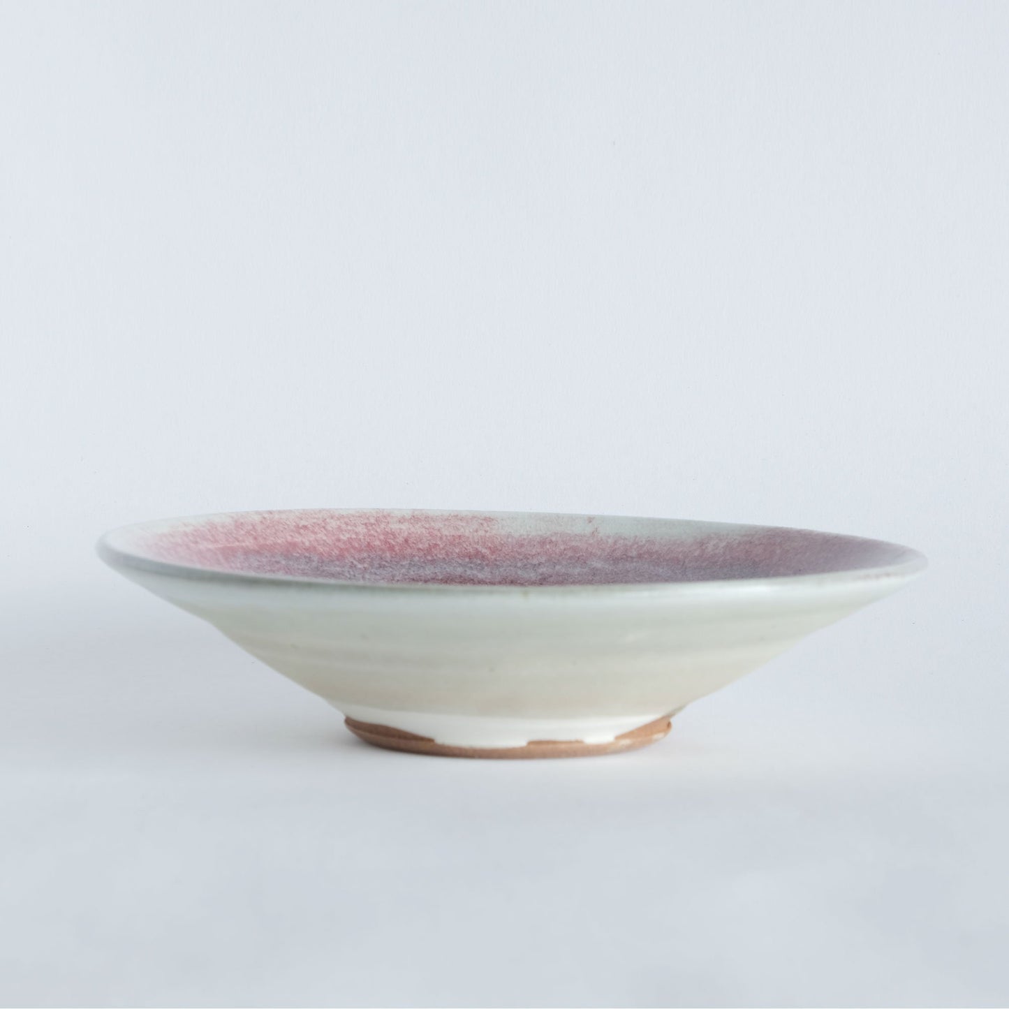 Nobuhito Nakaoka Colored Ash Glaze Plate M Red