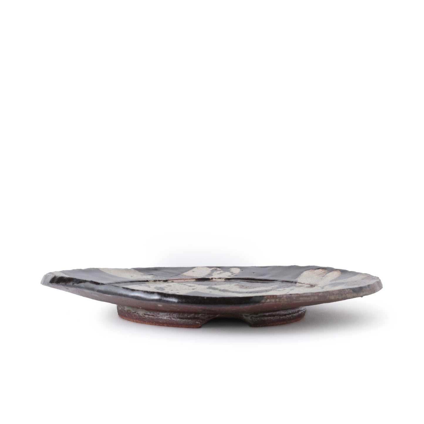 Junri Hamada Kuro Oribe Round Dinner Plate Large