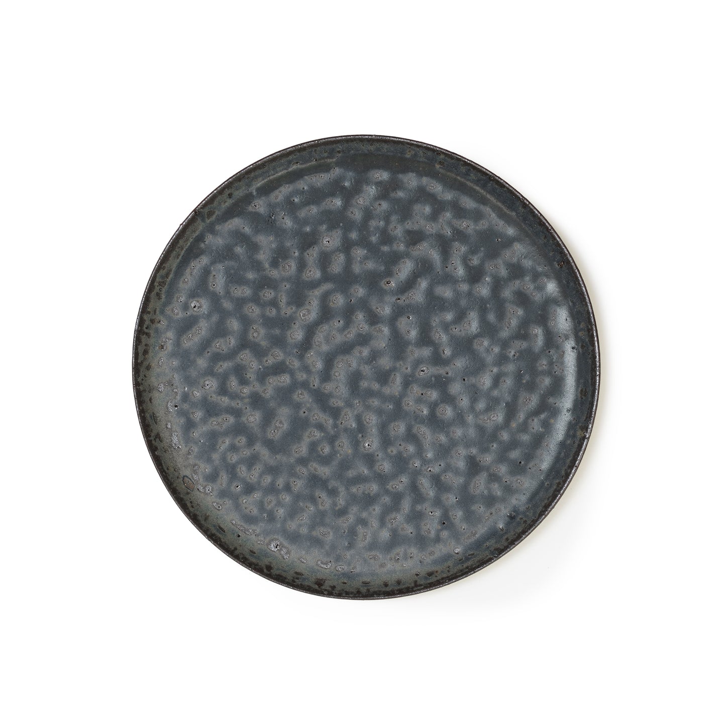 Futoshi Yamashita Volcanic Ash Glaze Indigo Plate