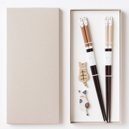 Chopsticks and Chopstick rests set of 2