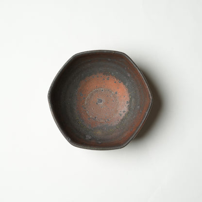 Keiji Tanaka Hexagon Bowl Nanban Woodfired