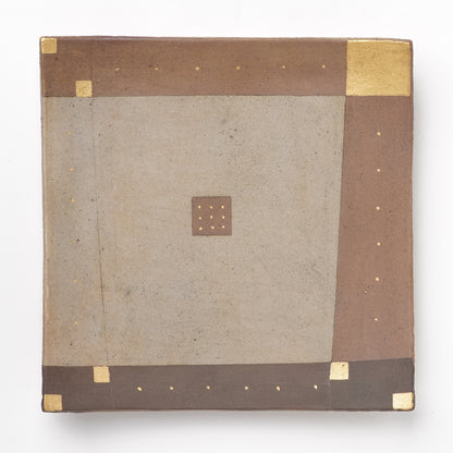 Izumi Sakai Square Plate with gold