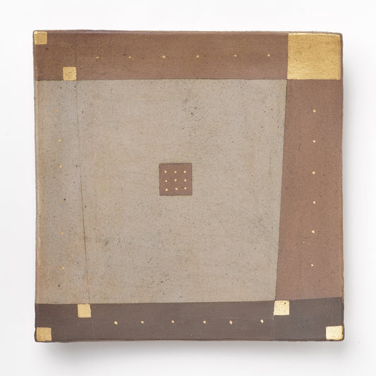 Izumi Sakai Square Plate with gold