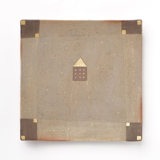 Izumi Sakai Square Plate with gold