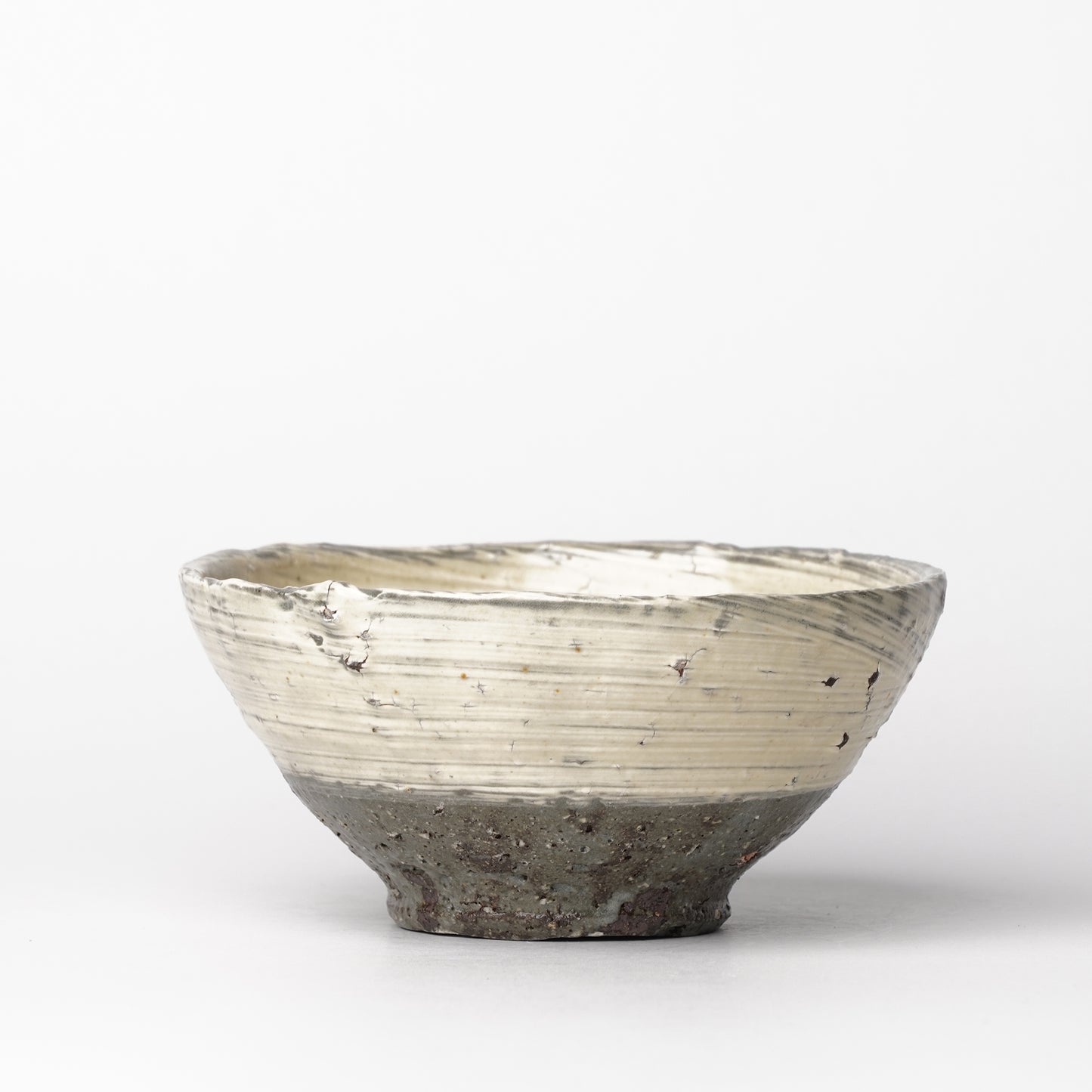 Mino Woodfired Exhibition Enya Nukaga Rice Bowl Chawan Hakeme