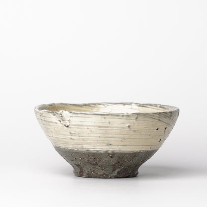 Mino Woodfired Exhibition Enya Nukaga Rice Bowl Chawan Hakeme