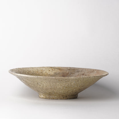 Mino Woodfired Exhibition Enya Nukaga Shallow Bowl Kohiki