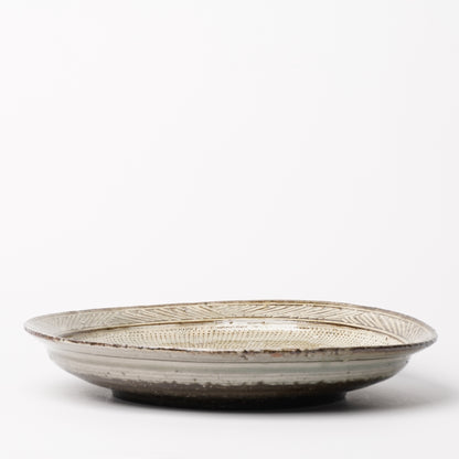 Mino Woodfired Exhibition Enya Nukaga Extra Large Plate Mishima