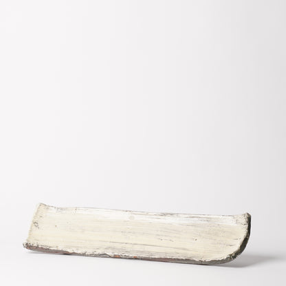 Mino Woodfired Exhibition Enya Nukaga Long Rectangle Plate Kohiki
