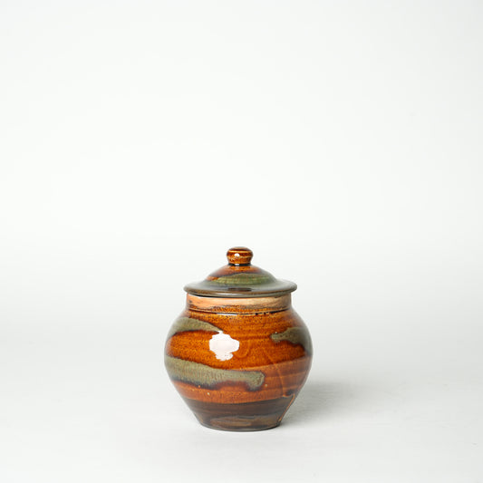 Onta-yaki Futamono Container Woodfired Mingei