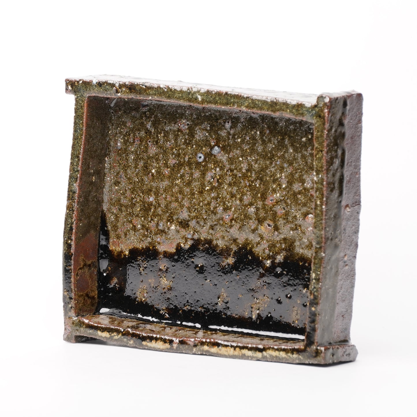 Nakagawa Jinenbogama Wood Fired Square Edge Plate