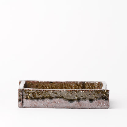 Nakagawa Jinenbogama Wood Fired Square Edge Plate