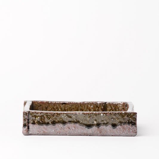Nakagawa Jinenbogama Wood Fired Square Edge Plate
