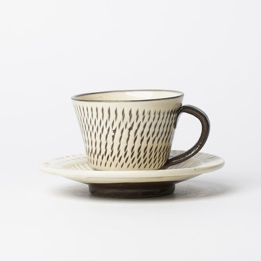 Onta-yaki Cup and Saucer Woodfired Mingei