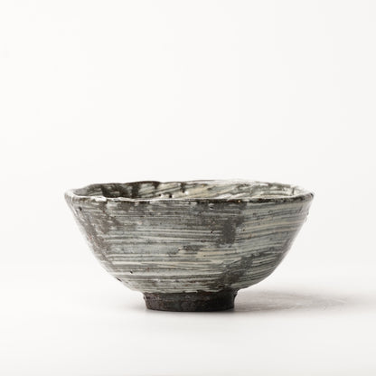 Nakagawa Jinenbogama Karatsu Wood fired Hakeme Chawan Rice Bowl Matcha