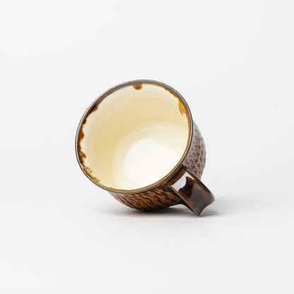 Onta-yaki Cup and Saucer Woodfired Mingei