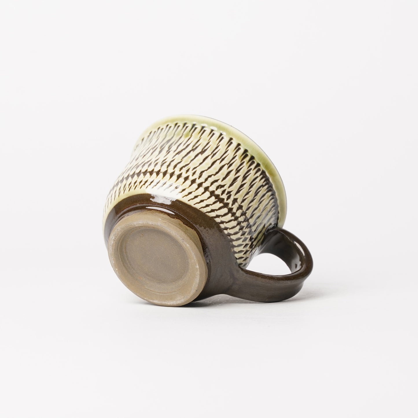 Onta-yaki Cup and Saucer Woodfired Mingei