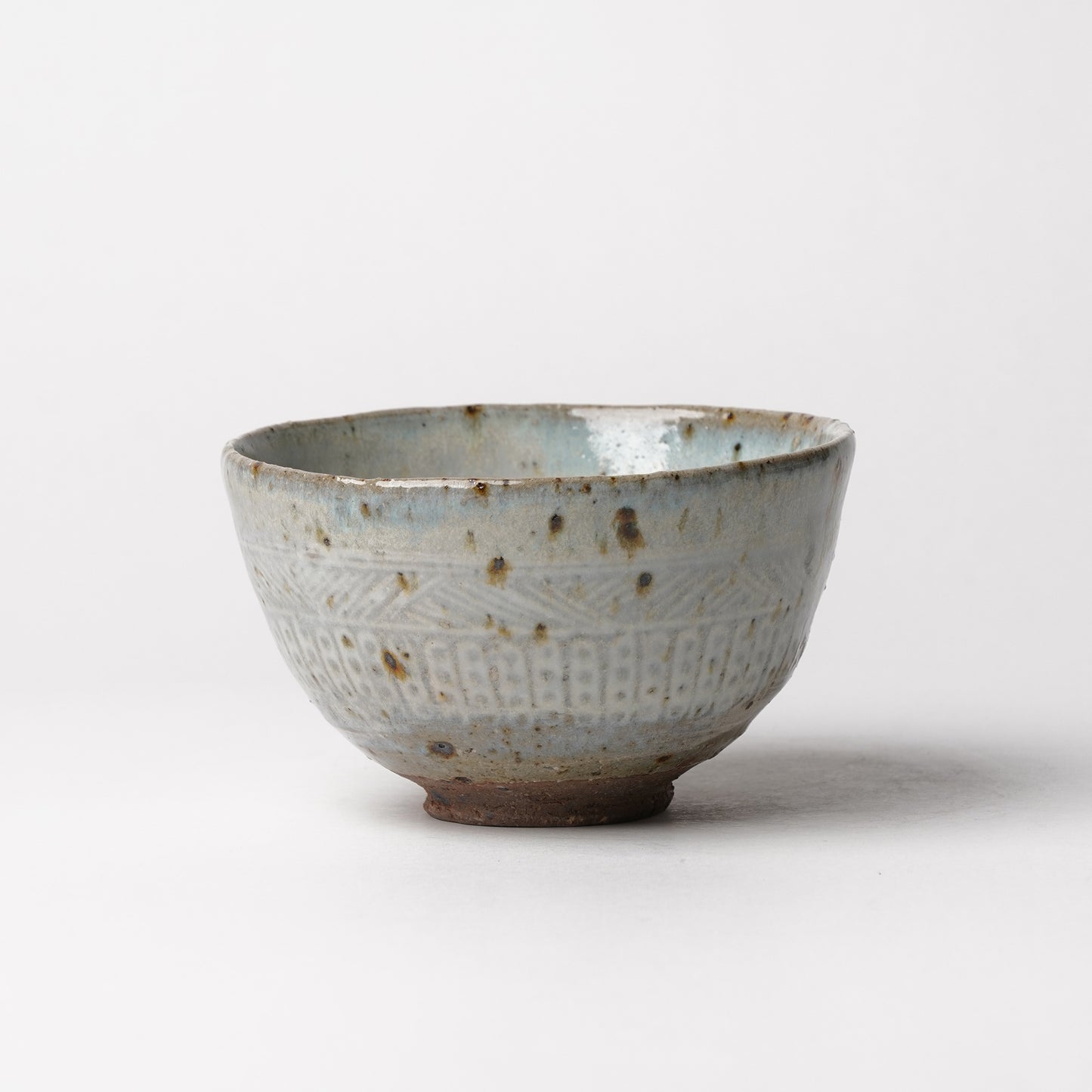 Takeryo Kawaguchi Mishima Chawan Rice Bowl Ash Glaze
