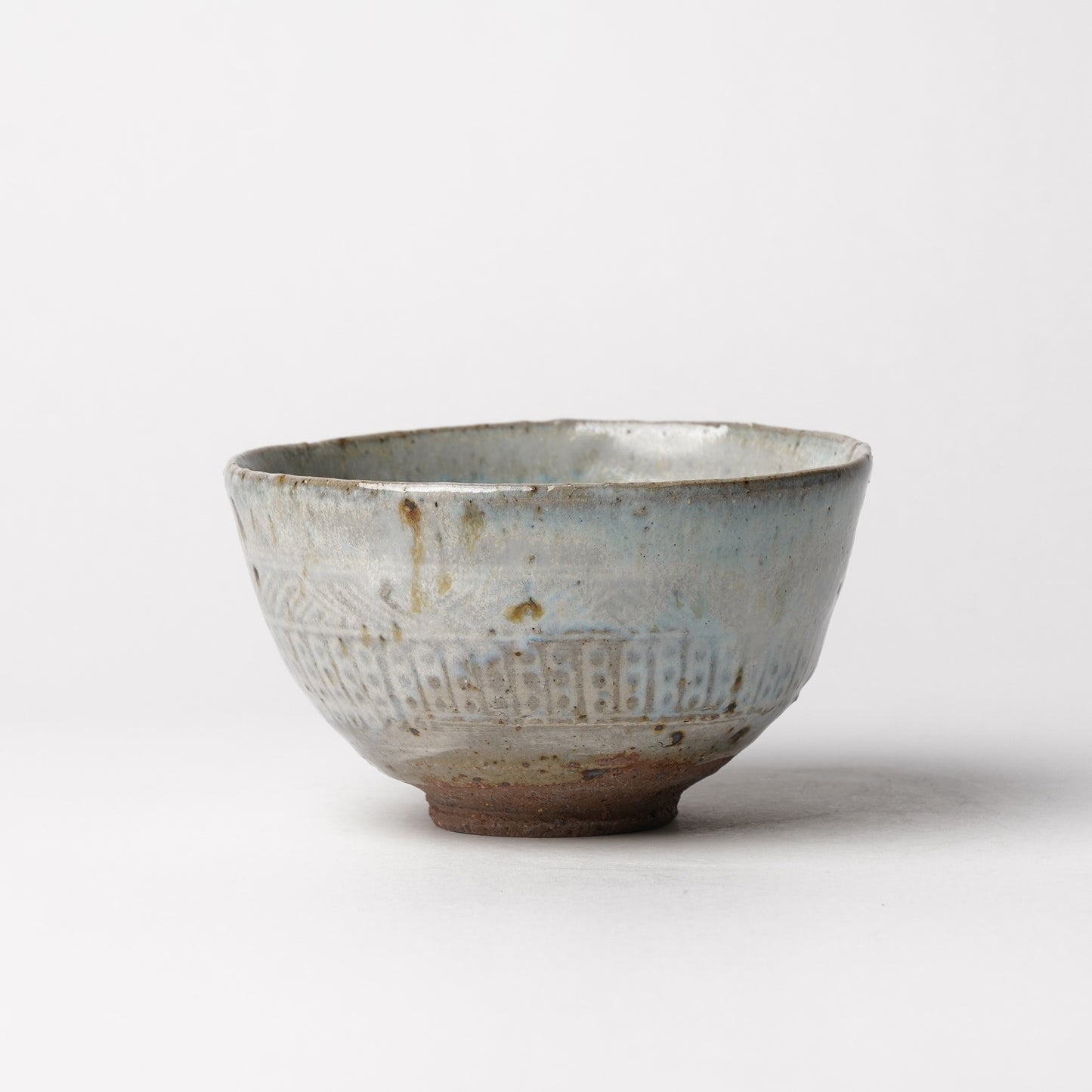 Takeryo Kawaguchi Mishima Chawan Rice Bowl Ash Glaze