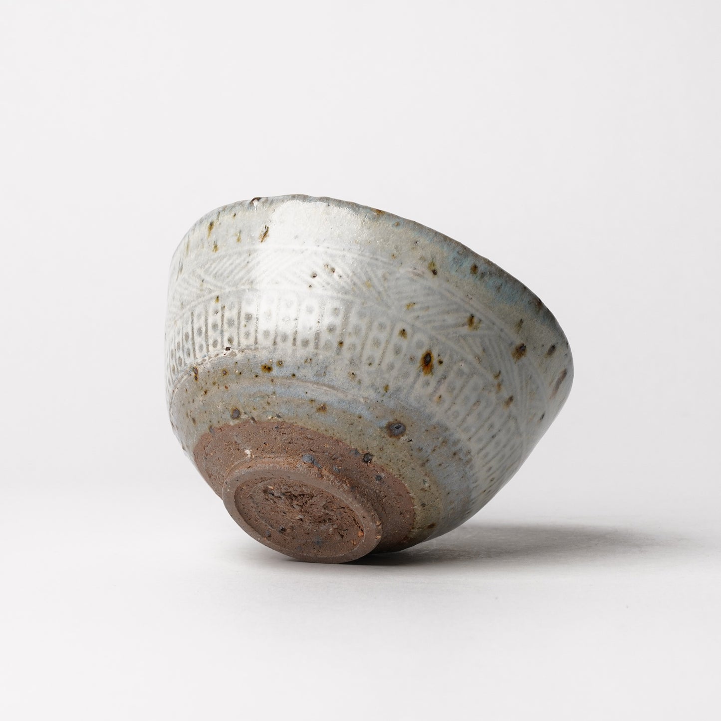 Takeryo Kawaguchi Mishima Chawan Rice Bowl Ash Glaze