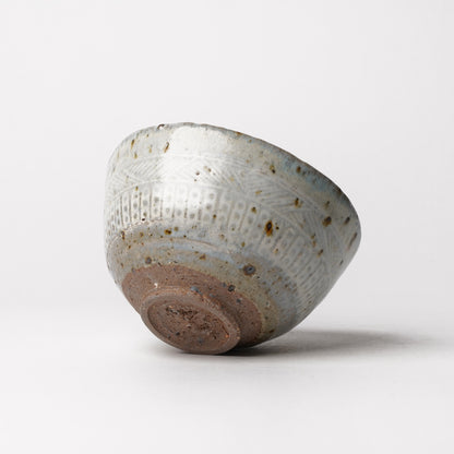 Takeryo Kawaguchi Mishima Chawan Rice Bowl Ash Glaze
