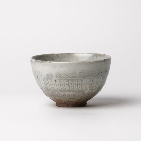 Takeryo Kawaguchi Mishima Chawan Rice Bowl Ash Glaze