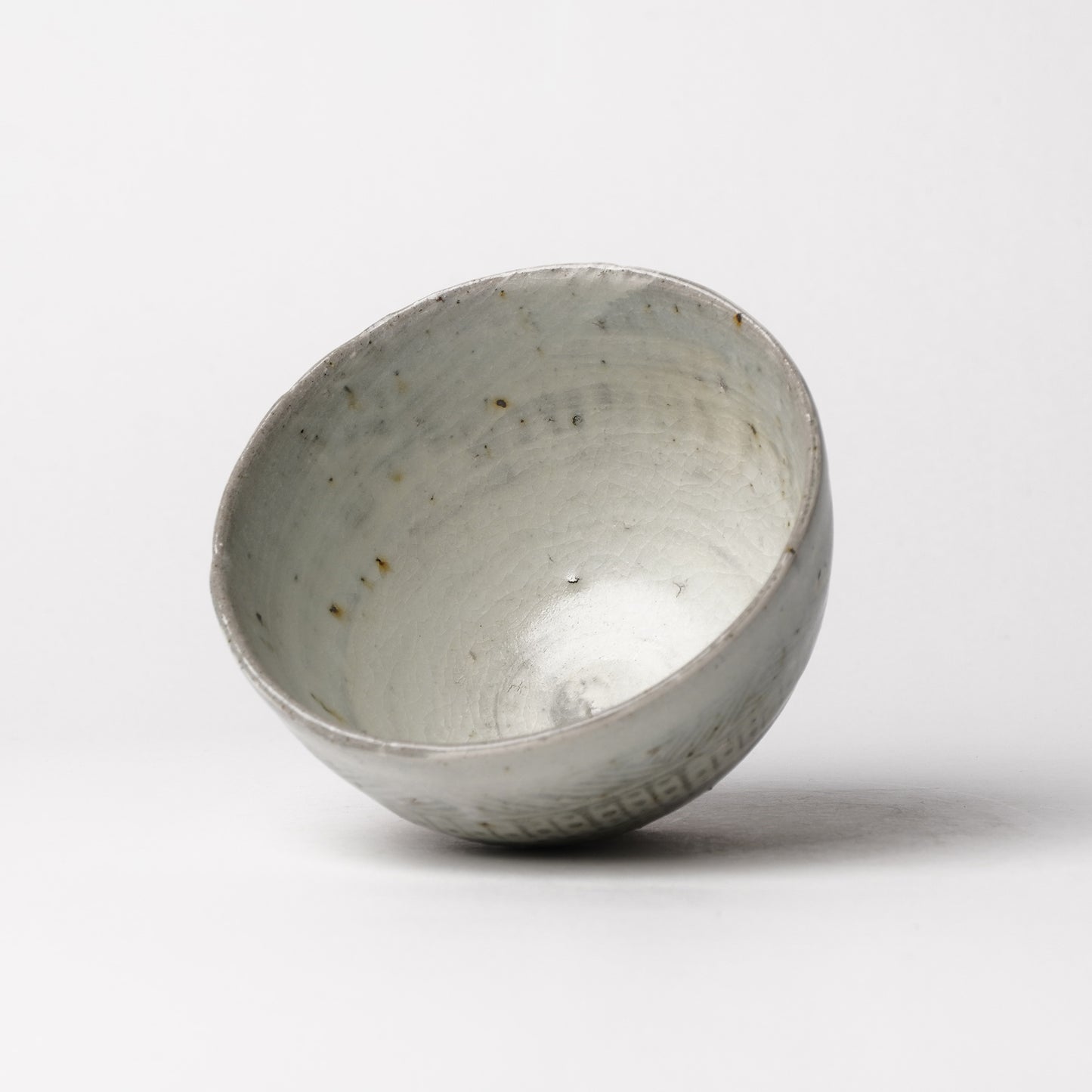 Takeryo Kawaguchi Mishima Chawan Rice Bowl Ash Glaze
