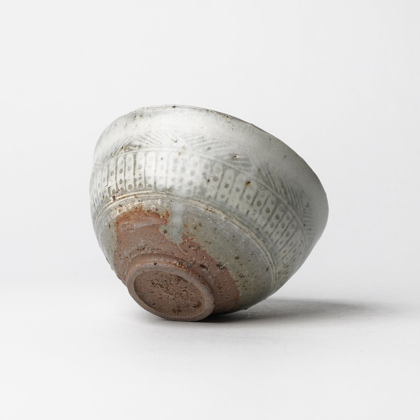 Takeryo Kawaguchi Mishima Chawan Rice Bowl Ash Glaze