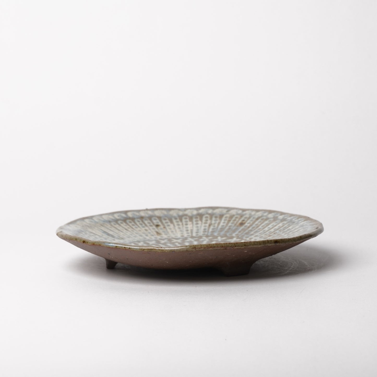 Takeryo Kawaguchi Mishima Plate Ash Glaze