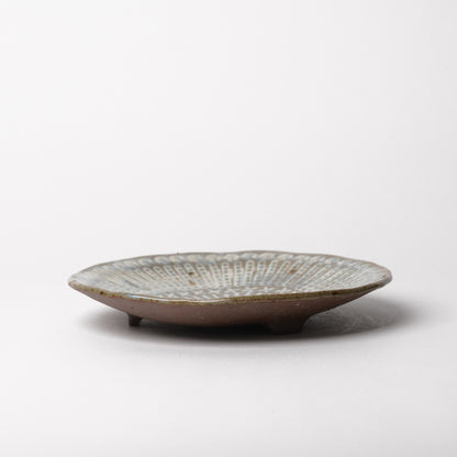 Takeryo Kawaguchi Mishima Plate Ash Glaze