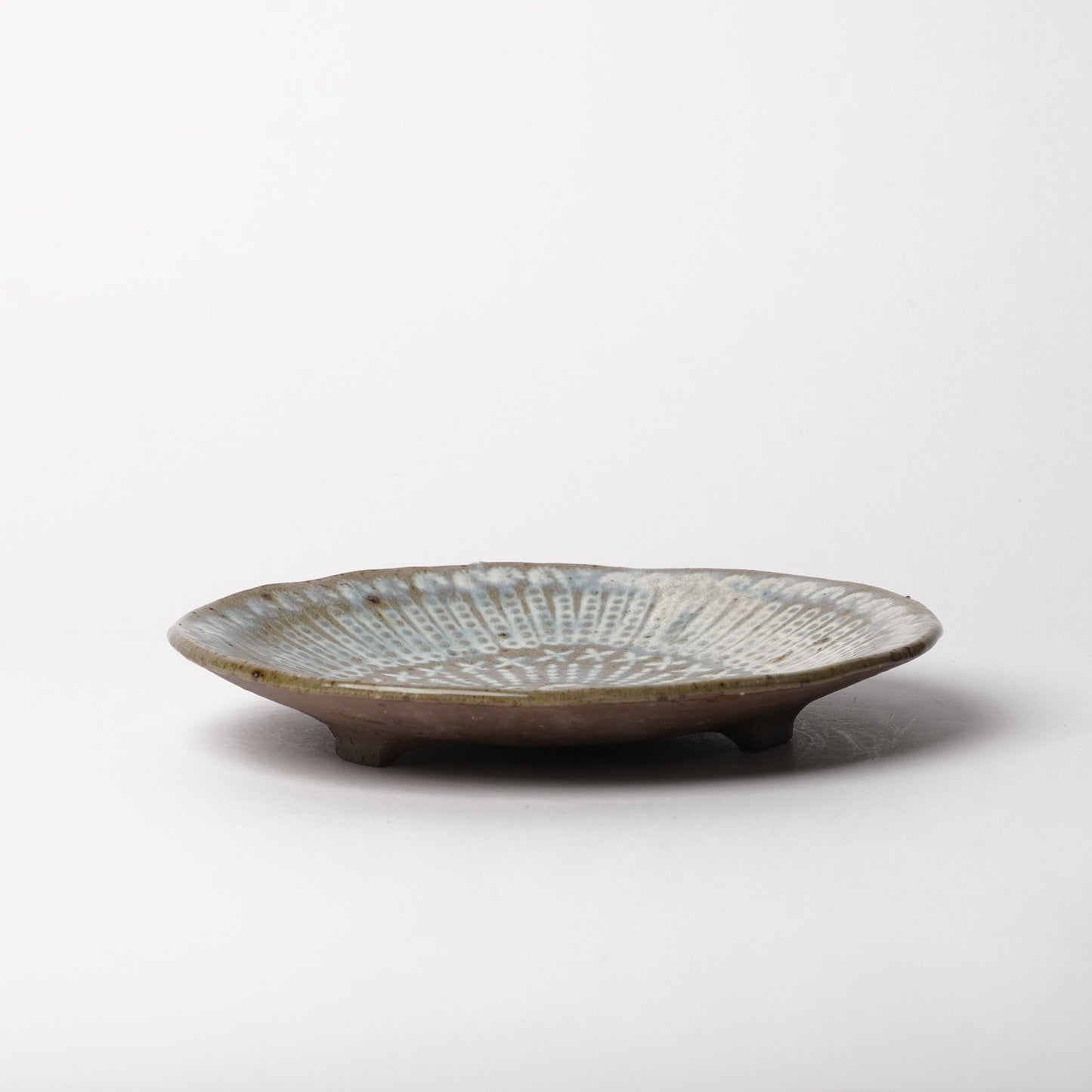 Takeryo Kawaguchi Mishima Plate Ash Glaze