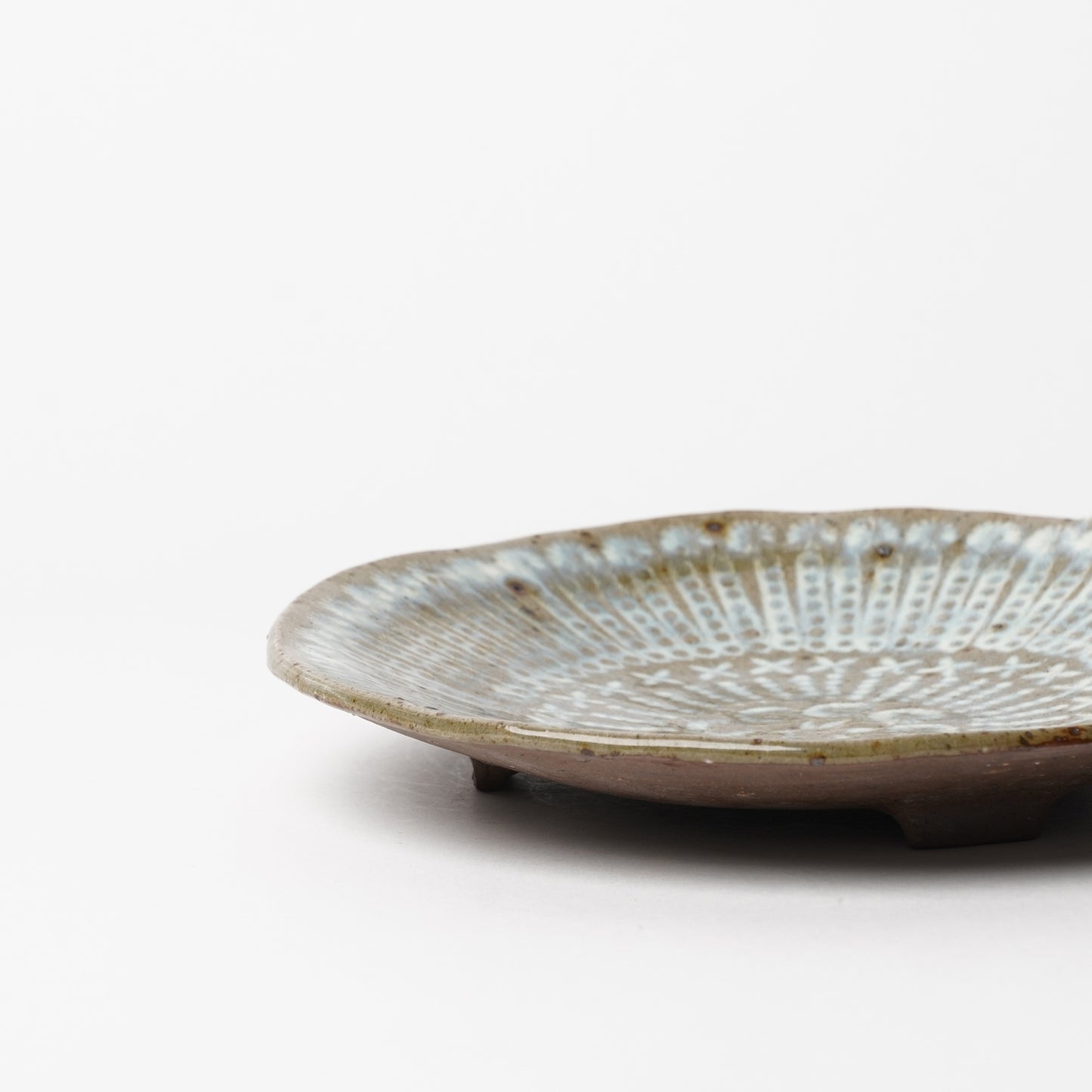 Takeryo Kawaguchi Mishima Plate Ash Glaze