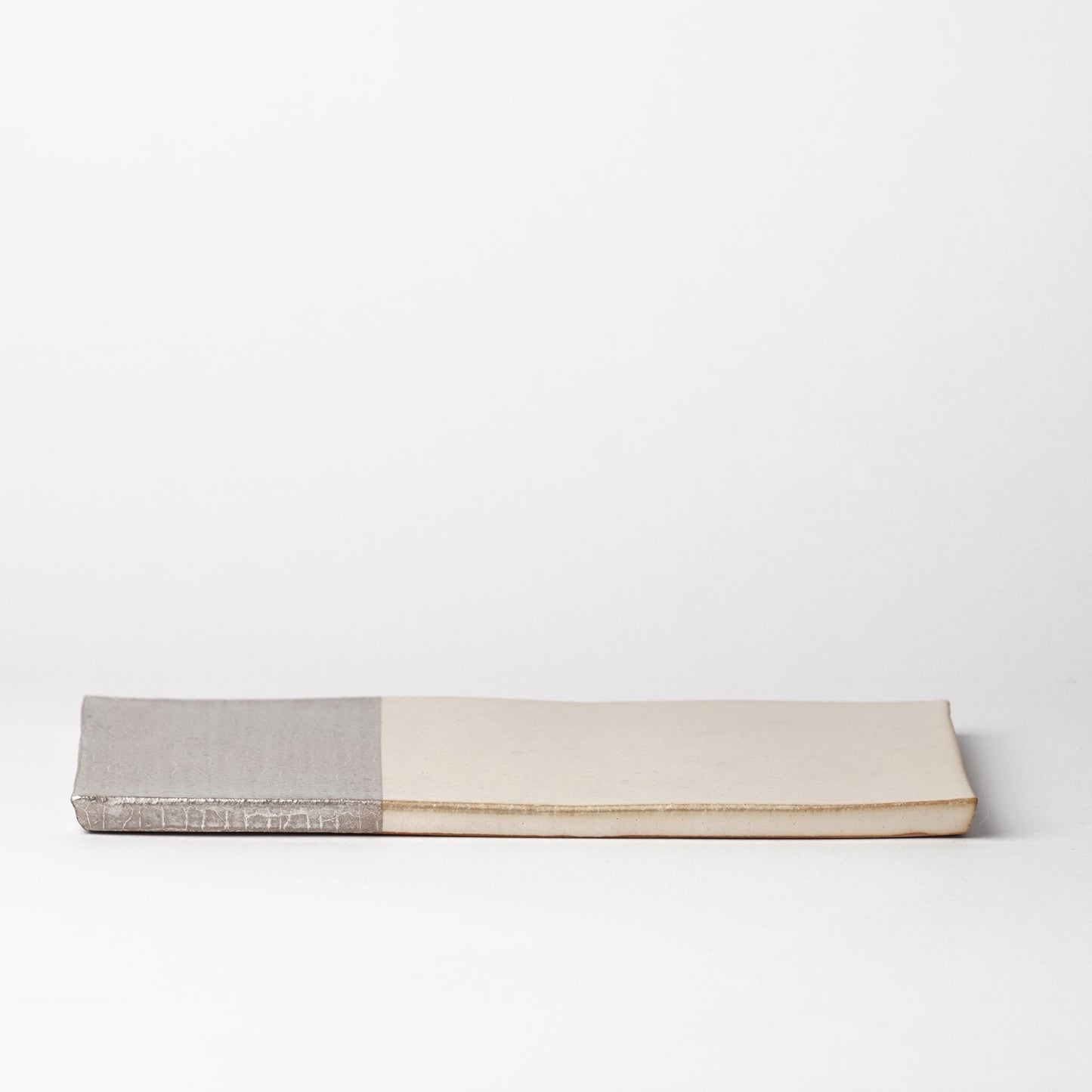 Yuta Tsukamoto Rectangle Plate M White x Silver