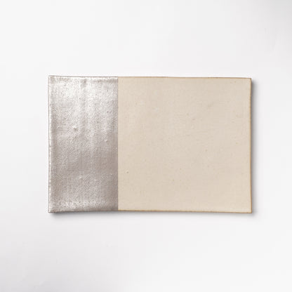 Yuta Tsukamoto Rectangle Plate M White x Silver