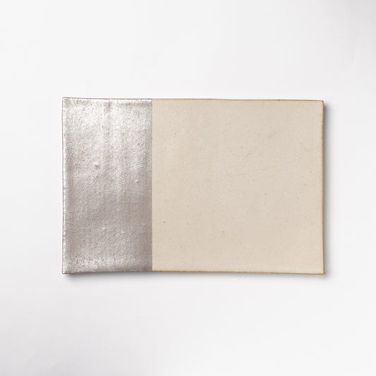 Yuta Tsukamoto Rectangle Plate M White x Silver