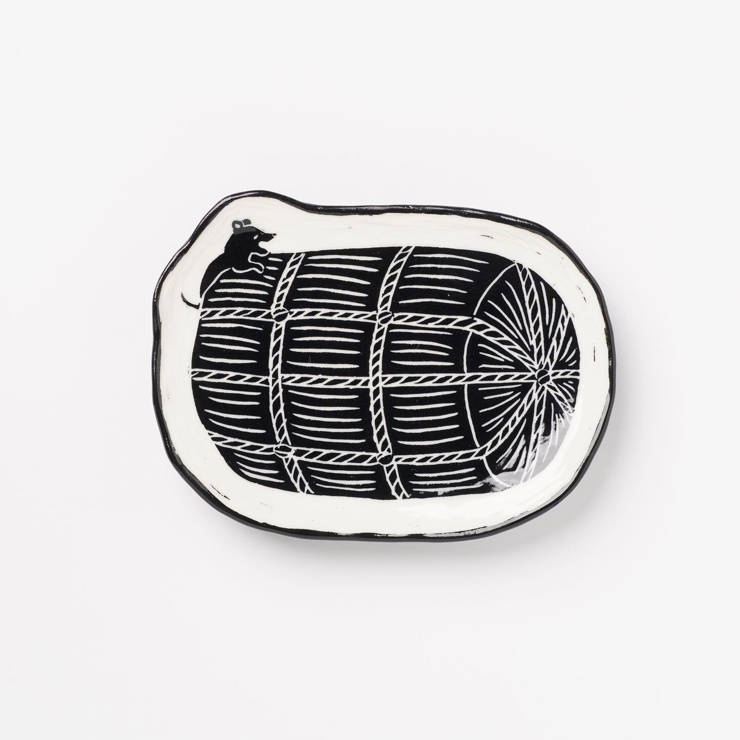 Miki Kaname Plate Mouse on Rice Bale